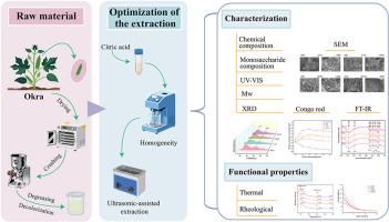 The structural and rheological modulations of okra polysaccharides induced by high-speed shear integrated ultrasonic acid extraction