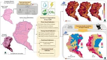 Spatial clustering of WEF-environment Nexus indicators for irrigation water operational performance: A feature-driven approach