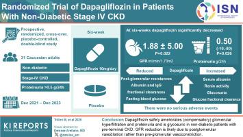 Randomized Trial of Dapagliflozin in Patients With Nondiabetic Stage 4 CKD