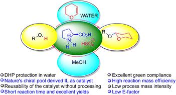 l-Proline·H2SO4: a sustainable ionic liquid as a catalyst for the tetrahydropyranylation of alcohols in water