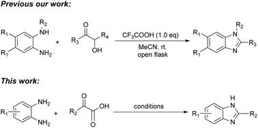 Synthesis of benzimidazoles from o-phenylenediamines with α-keto acids via amino acid catalysis