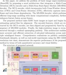Burst image super-resolution via multi-cross attention encoding and multi-scan state-space decoding