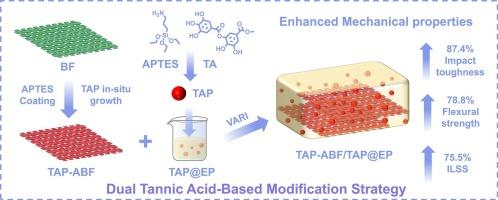 Dual tannic acid-based modification strategy for enhanced mechanical properties of basalt fiber/epoxy composites