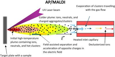 Influence of acceleration field and inlet temperature on ion yields of small molecules in atmospheric pressure MALDI