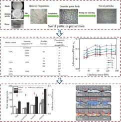 Study on wheel-rail adhesion restoration effect by sanding using novel adhesion-enhancement particles