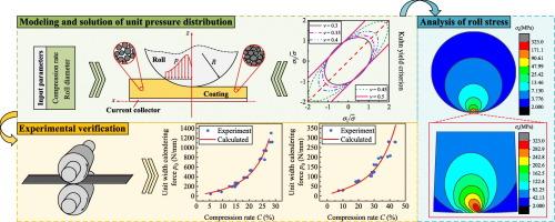 Modeling of unit pressure distribution and roll stress analysis during lithium-ion battery electrode calendering