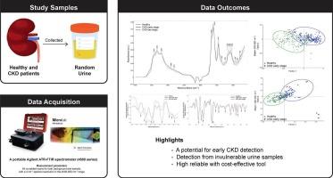 Discrimination of urine infrared spectral biomarkers for early-stage chronic kidney disease patients using attenuated total reflectance fourier transform infrared spectrometry