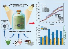 Photo-responsive halogen-doped carbon quantum dots enhance anaerobic co-digestion: Focusing on biogas yield and electron transfer