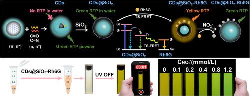 Design and application of ratiometric room temperature phosphorescent probes based on triplet-singlet Fӧrster resonance energy transfer mechanism between silica-coated phosphorescent carbon dots and rhodamine 6G