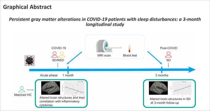 Persistent alterations in gray matter in COVID-19 patients experiencing sleep disturbances: a 3-month longitudinal study.