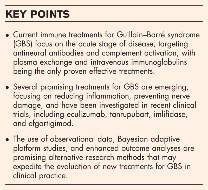 New insights in the immune treatment of Guillain-Barré syndrome.