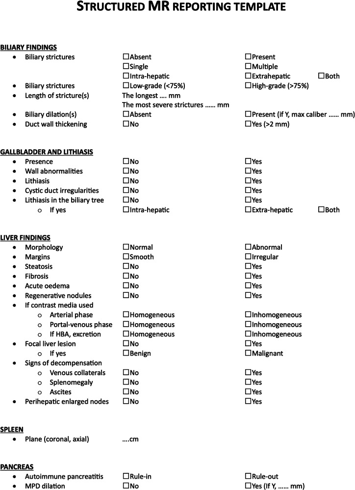 ESGAR consensus statement on MR imaging in primary sclerosing cholangitis.