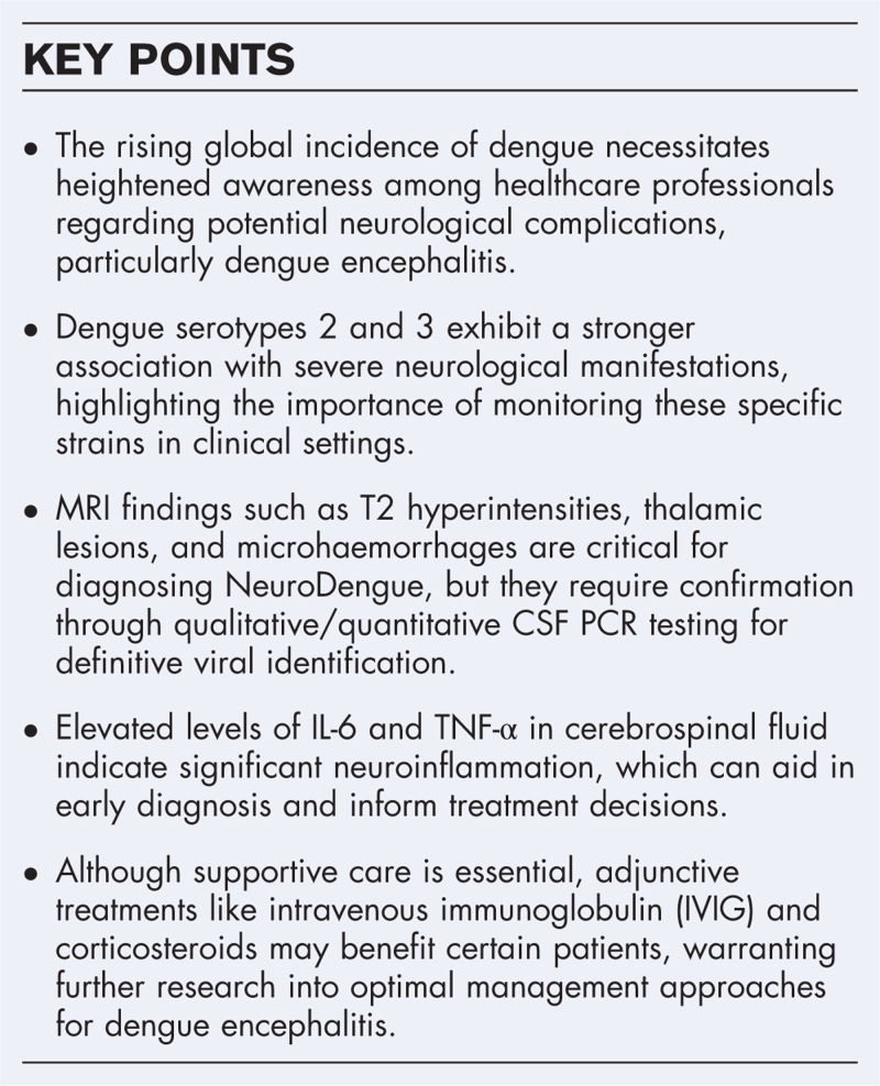 Dengue encephalitis: what's new?
