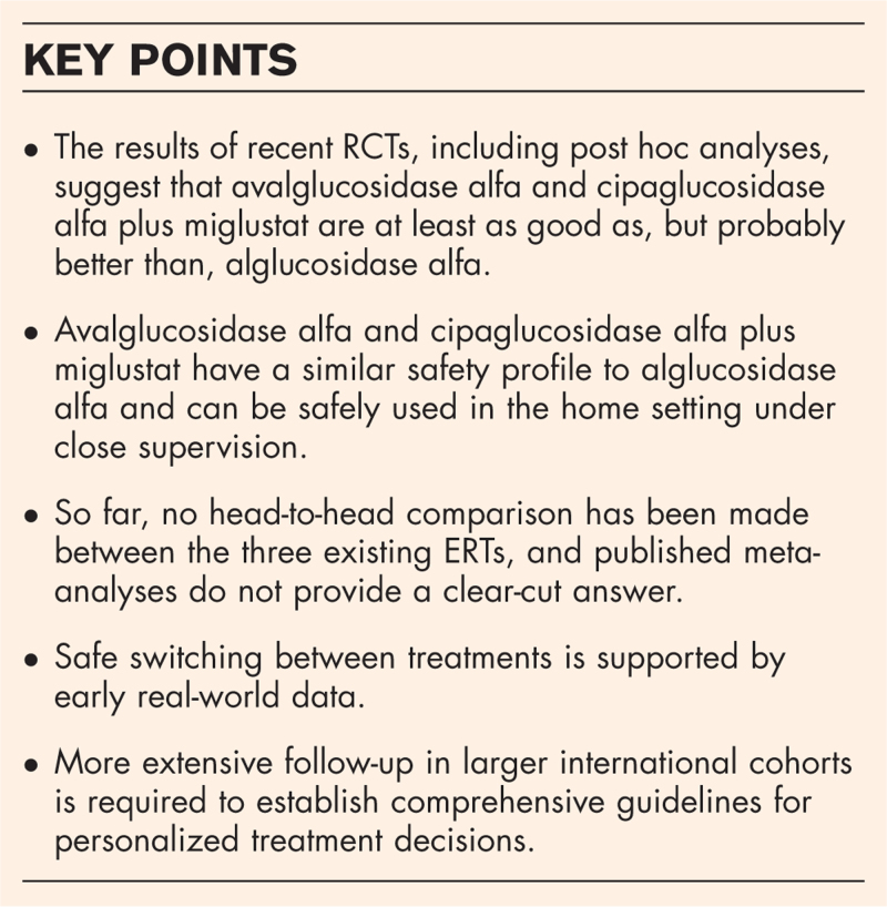 Enzyme replacement therapies in adults with Pompe disease: from trials to real-world data.
