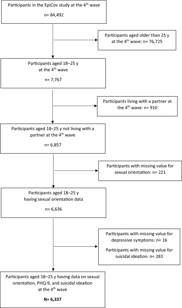 Moderating effects of self-defined sexual orientation on the relation between social factors and depressive symptoms or suicidal ideation among French young adults.