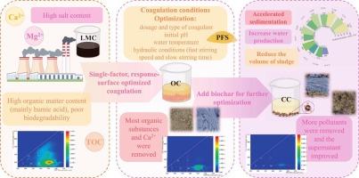 Removal of total organic carbon and calcium ions from leachate membrane concentrate through polyferric sulfate coagulation enhanced with biochar