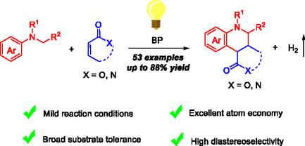 Photocatalytic [4 + 2] Annulation Reaction of Amine and Olefin Mediated by Benzophenone for Tetrahydroquinoline Synthesis