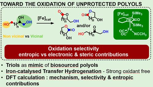 Iron-Catalyzed Oxidation of Triols Containing Vicinal Diols into Hydroxylactones: A DFT Study