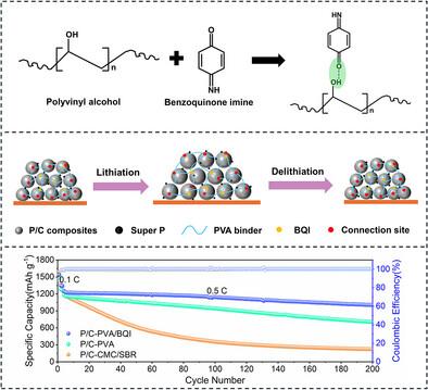 Quinone-Imine Enhanced PVA Binder: A Universal Strategy for High-Loading Electrodes With Low Binder Content in Li/Na-Ion Batteries