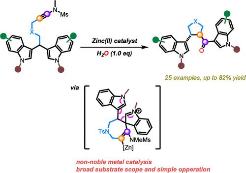 Water-Promoted Indole Migration of Bis(indol-3-yl)-ynamides Using Zn(OTf)2 as a Lewis Acid Catalyst