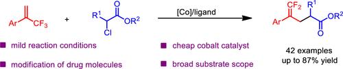 Synthesis of gem-Difluoroalkenes via Cobalt-Catalyzed Alkylation of α-Trifluoromethyl Alkenes with α-Chloro Esters