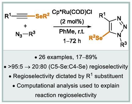 Ruthenium-Catalyzed Azide-Selenoalkyne Cycloadditions: A Combined Synthetic–Computational Study into Reaction Scope, Mechanism, and Origins of Regioselectivity