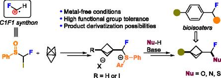 Monofluorinated C1 Synthon Strategy for the Construction of Fluoromethylene-Linked Bicyclo[1.1.1]Pentane Derivatives