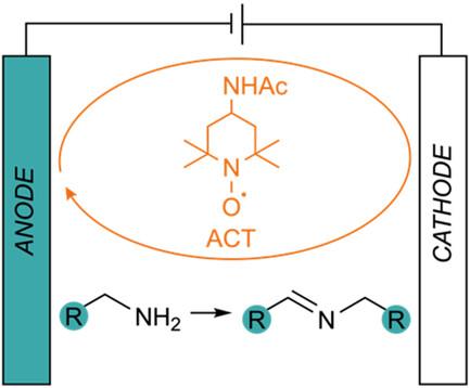 Oxidative Functionalization of Amines Using an Electrocatalytic Aminoxyl-Mediated Reaction: Preparation of N-Benzylidenebenzylamines from Benzylamines