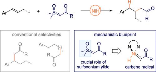 NiH-Catalyzed Homobenzylic Hydroalkylation of Aryl Alkenes Using Sulfoxonium Ylides