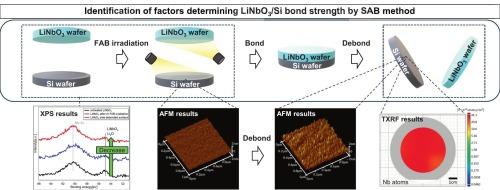 Atomic-level contact formation between LiNbO3 and Si wafers via surface-activated bonding at room temperature