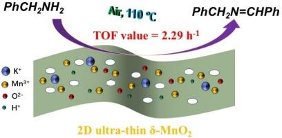 Efficient aerobic oxidation of amines to imines catalyzed by two-dimensional ultrathin δ-MnO2