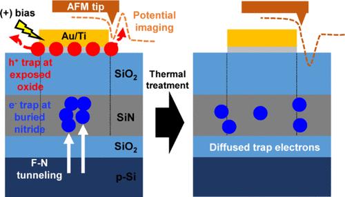 Nanoscale Dynamics of Buried Charge Trap in Oxide-Nitride-Oxide Stacks Investigated Using Kelvin Probe Force Microscopy.