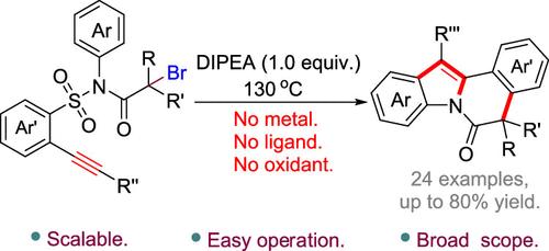 Transition-Metal-Free Synthesis of Indolo[2,1-a]isoquinolines via Intramolecular Tandem Radical Cyclization