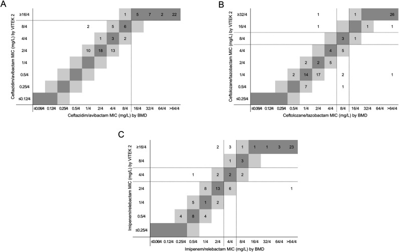 Evaluation of the VITEK 2 AST-N439 card for susceptibility testing of novel β-lactam/β-lactamase inhibitor combinations and colistin in carbapenem-non-susceptible gram-negative bacilli.