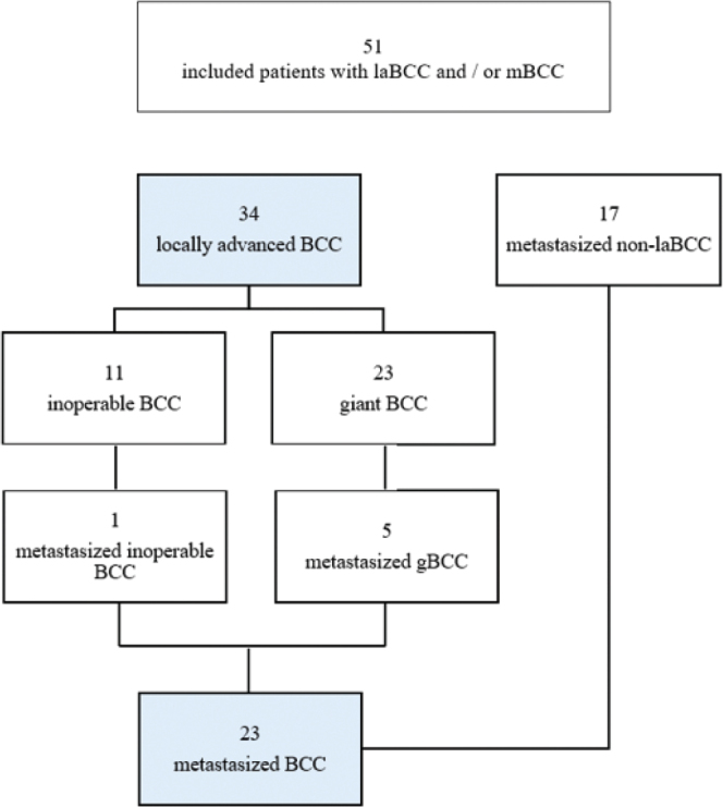 Clinical Features and Outcomes of Locally Advanced and Metastatic Basal Cell Carcinoma.