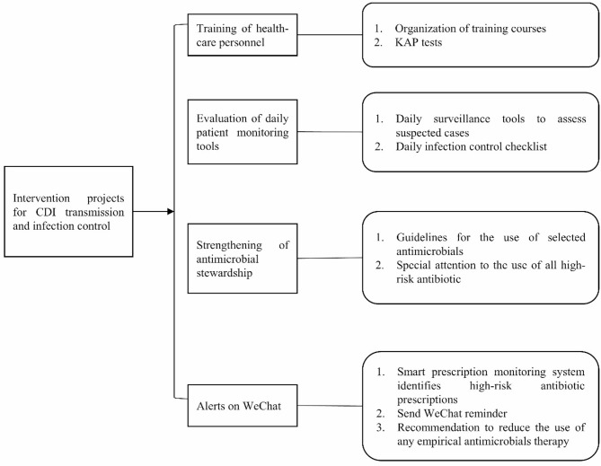 Impact of targeted interventions on healthcare-acquired infection prevention and control of Clostridium difficile infections.