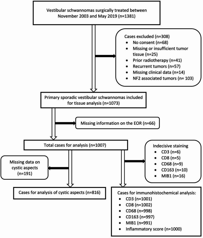 Clinical and inflammatory factors associated with the extent of resection in primary, sporadic vestibular schwannomas: A retrospective study.