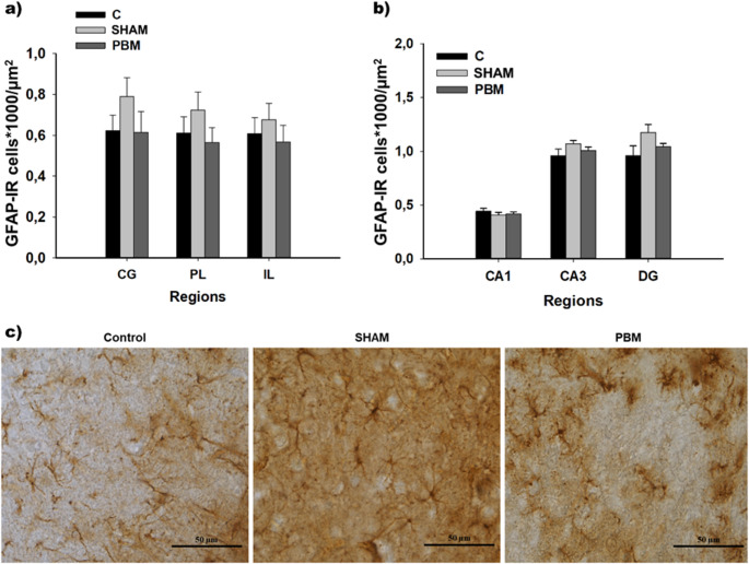 Safety of 810 nm photobiomodulation in the developing brain: no evidence of glial reactivity or pro-inflammatory cytokine expression in rats.