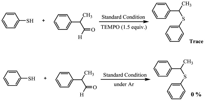 Sodium thiosulfate-catalysed synthesis of thioethers from aldehydes or carboxylic acids.