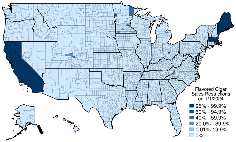 Tobacco product flavour policies in the USA.