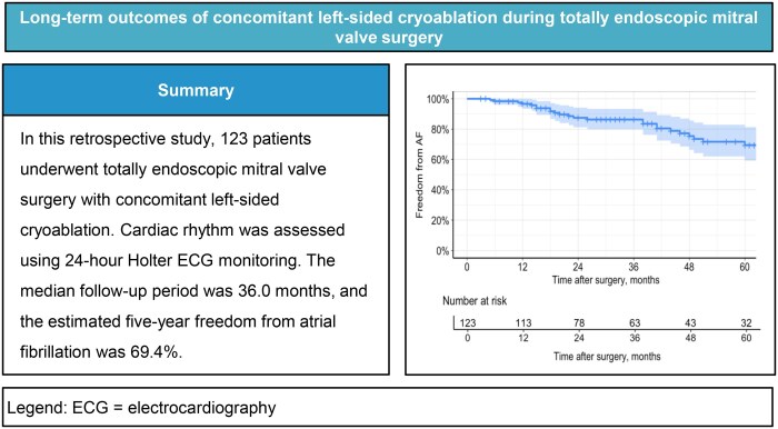 Long-Term Outcomes of Concomitant Left-Sided Cryoablation During Totally Endoscopic Mitral Valve Surgery.