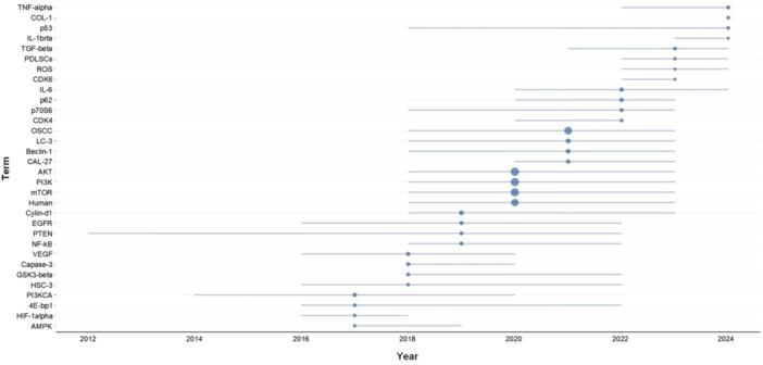 The PI3K/AKT/mTOR Pathway and Oral Diseases: A Bibliometric Analysis From 2008 to 2025.