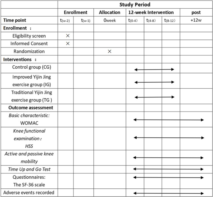 Multiform-based Yi Jin Jing exercise against osteoarthritis of the knee: study protocol for a randomised controlled trial.