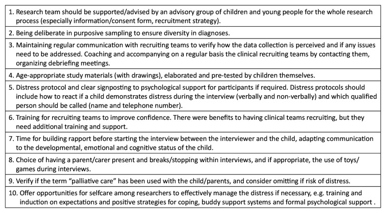 Too vulnerable? Successful practices for conducting research with children and young people who have life-limiting or life-threatening illness.