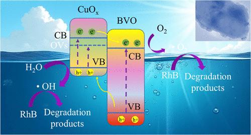 Oxygen Vacancy-Rich CuOx/BiVO4 Heterojunction Engineering with Optimized Charge Separation for High-Efficiency Solar-Driven Photocatalysis