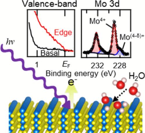 Selective Observation of Edge-Specific Electronic States and Chemical Reactivity of Laser-Cut MoS2 Surfaces