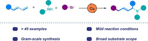 Three-Component Copper-Catalyzed 1,4-Carboamination of 1,3-Dienes