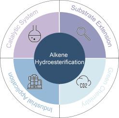 Research progress in alkene hydroesterification