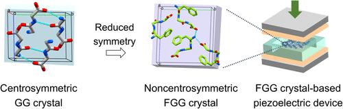 Structural Modulation in Short Peptide Crystals from Centrosymmetric to Noncentrosymmetric Achieving Piezoelectricity