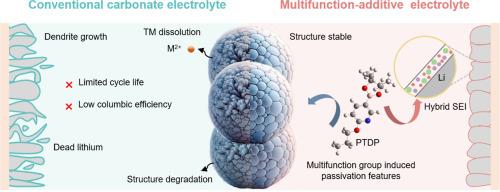 Achieving 480 Wh kg⁻1 in 4.6 V Lithium Metal Batteries with Ultrahigh-Nickel Cathodes via a Multifunctional Additive